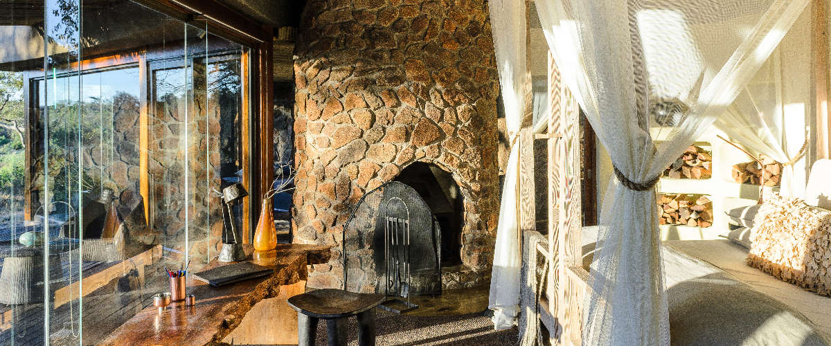 Singita Boulders lodge suite interior