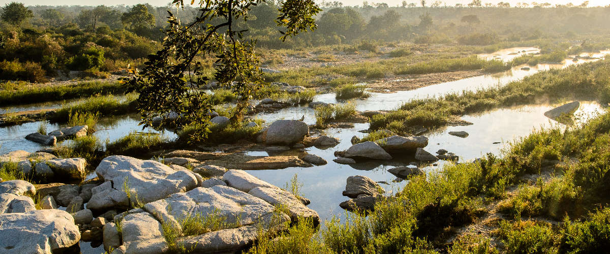 The rocky Sabie River, which runs along Singita Boulders Lodge.