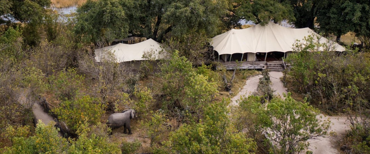 Zarafa Camp overlooking the Zibadianja Lagoon